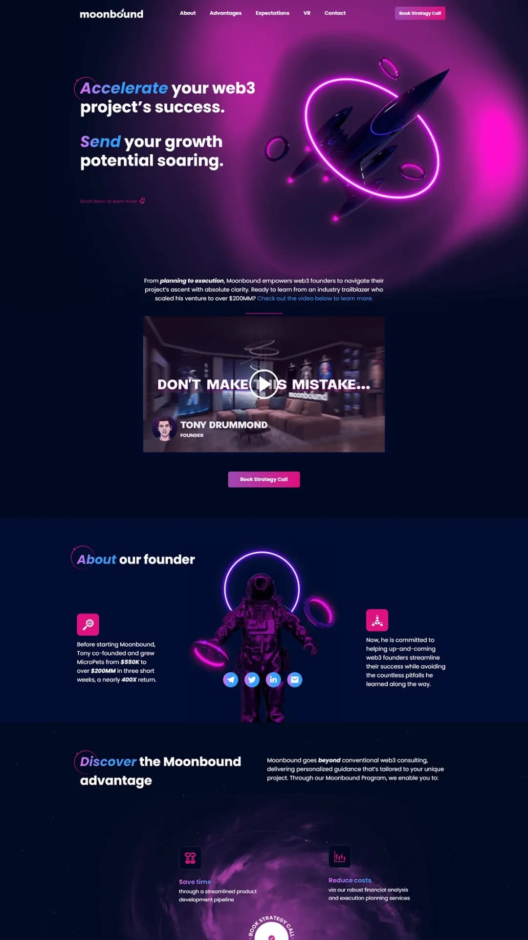 Dark creative agency website design