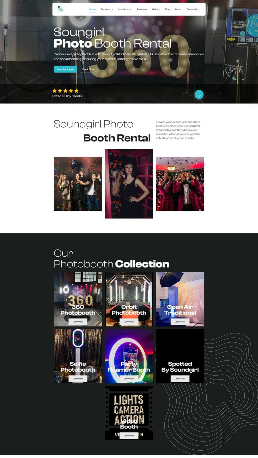 Photography portfolio website design