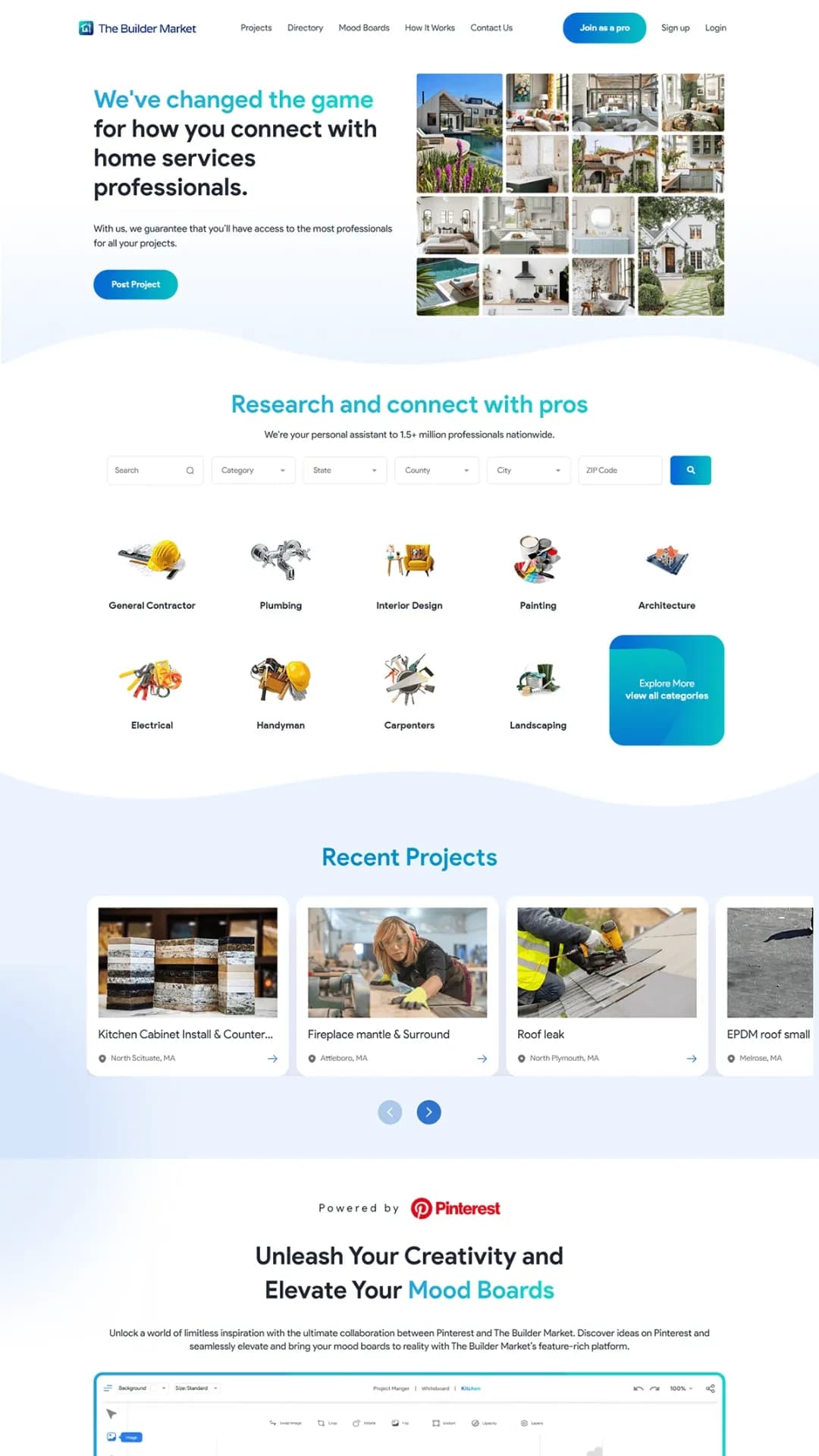 Service company website design