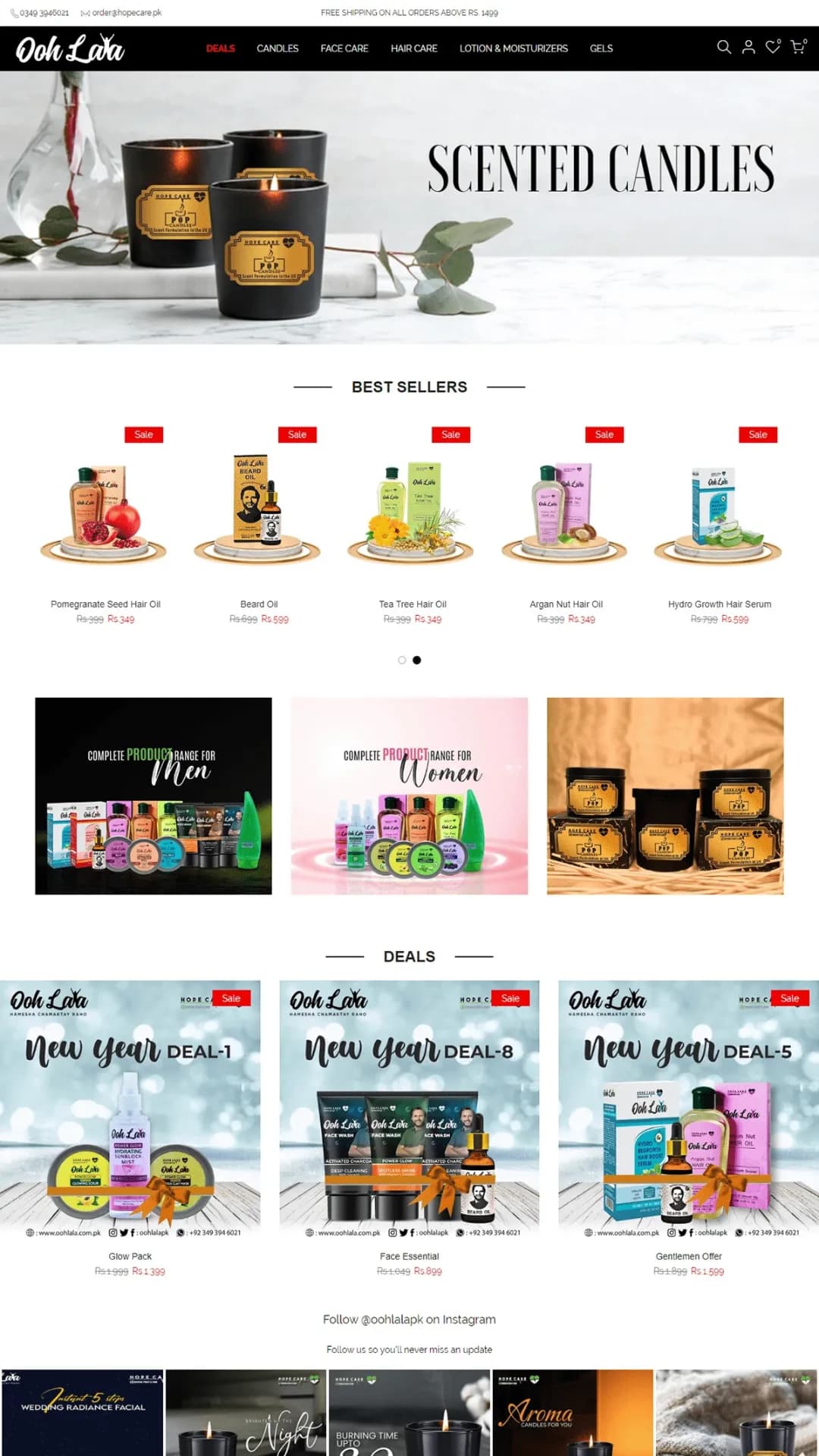 Product e-commerce website design