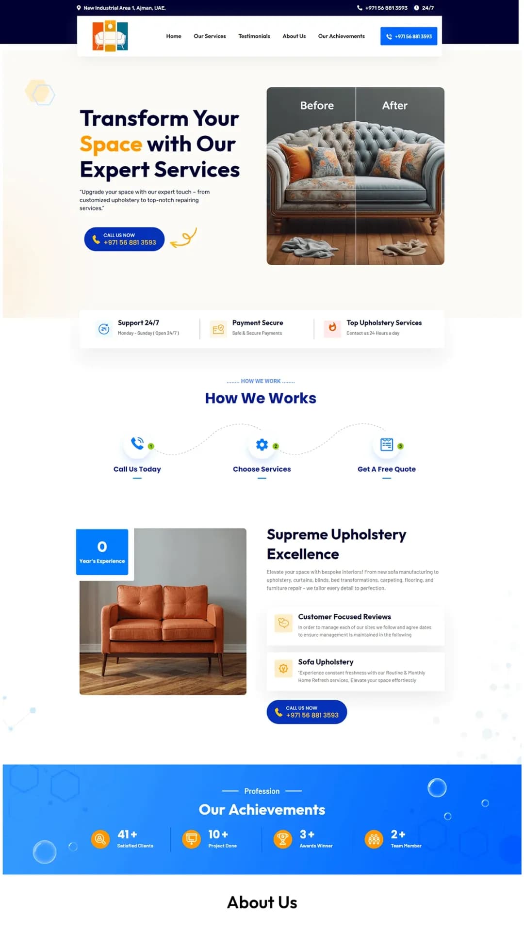 Local furniture business website design