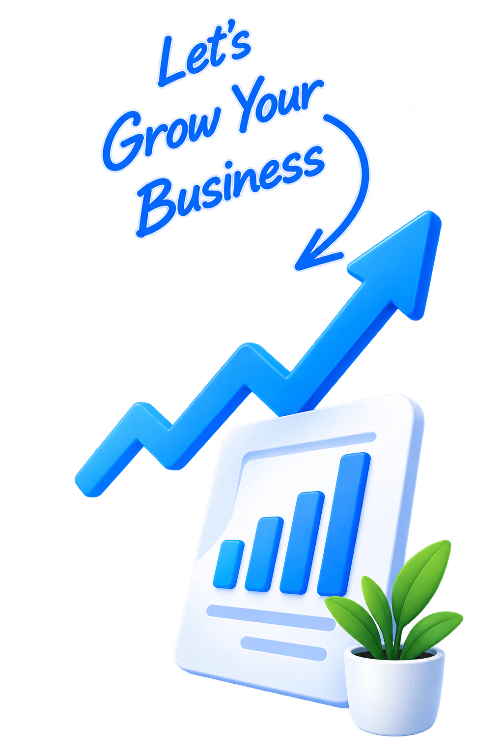 Business growth chart illustration